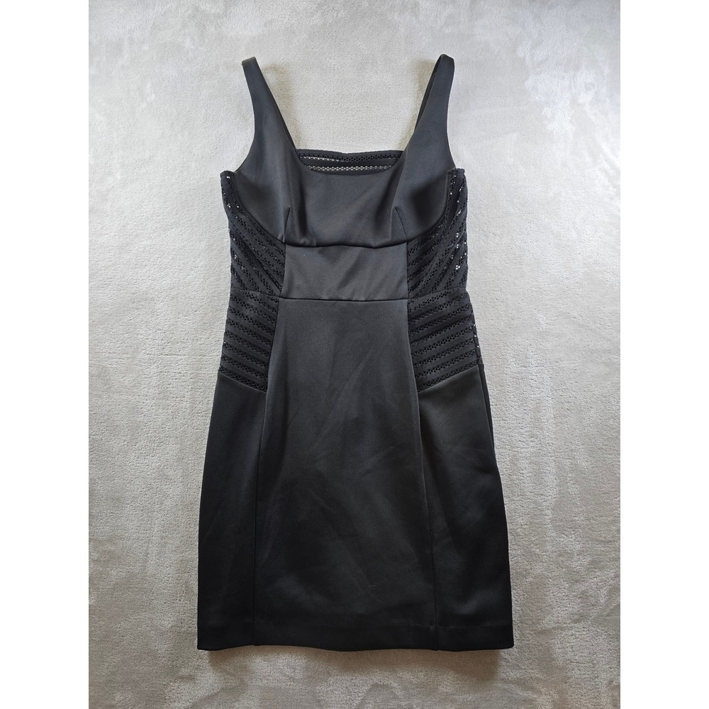 NWT Metaphor Cocktail Bodycon Panel Dress Womens Missy 12 Sleeveless Black *Read